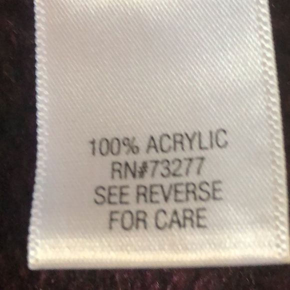 Purple sweater/open front maroon cardigan/ the “cocoon” style. - Picture 10 of 11